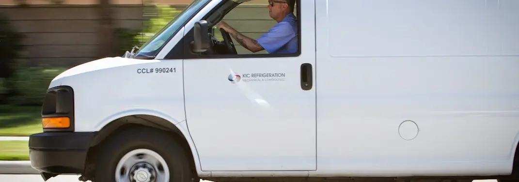KIC Refrigeration service vehicle serving Briar area